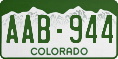 CO license plate AAB944