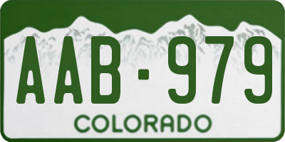 CO license plate AAB979