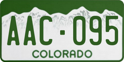 CO license plate AAC095