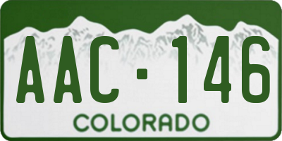 CO license plate AAC146