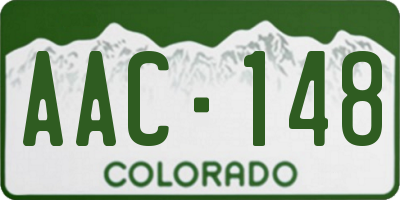 CO license plate AAC148