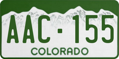 CO license plate AAC155