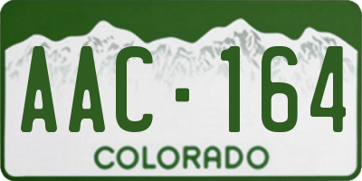 CO license plate AAC164