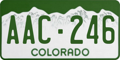 CO license plate AAC246