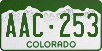 CO license plate AAC253