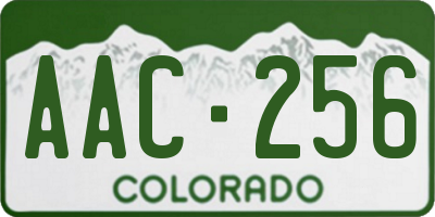 CO license plate AAC256