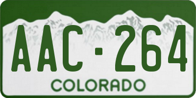 CO license plate AAC264