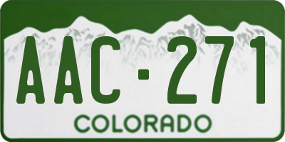 CO license plate AAC271