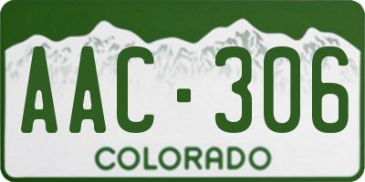CO license plate AAC306