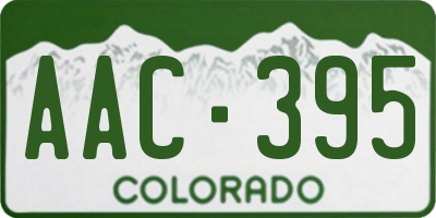 CO license plate AAC395