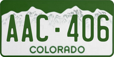 CO license plate AAC406
