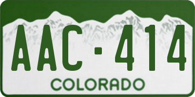 CO license plate AAC414