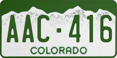 CO license plate AAC416