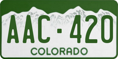 CO license plate AAC420