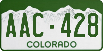 CO license plate AAC428
