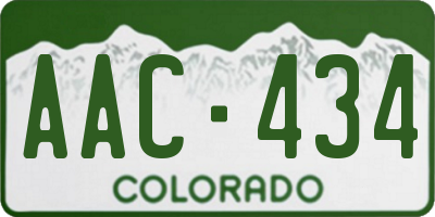 CO license plate AAC434