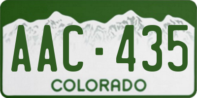 CO license plate AAC435