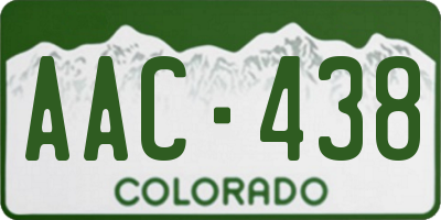 CO license plate AAC438