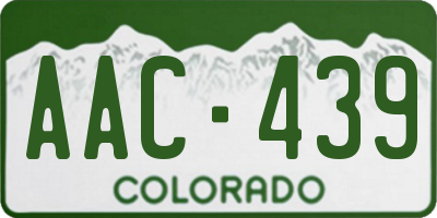 CO license plate AAC439