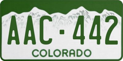 CO license plate AAC442