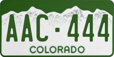 CO license plate AAC444