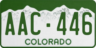 CO license plate AAC446