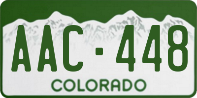 CO license plate AAC448