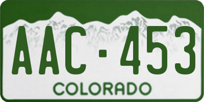CO license plate AAC453