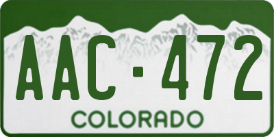 CO license plate AAC472