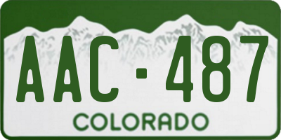 CO license plate AAC487