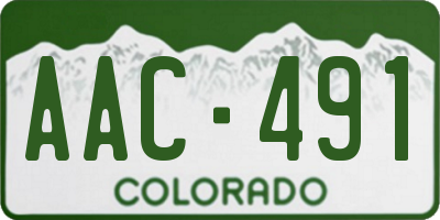CO license plate AAC491