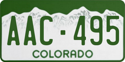 CO license plate AAC495