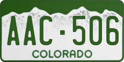 CO license plate AAC506