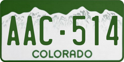 CO license plate AAC514