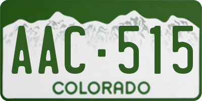 CO license plate AAC515
