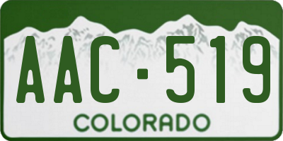 CO license plate AAC519