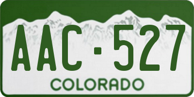 CO license plate AAC527