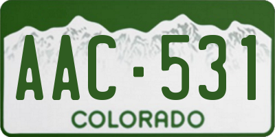 CO license plate AAC531