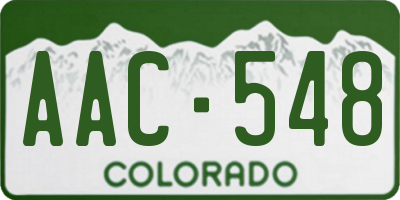 CO license plate AAC548