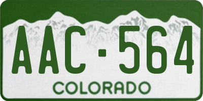 CO license plate AAC564