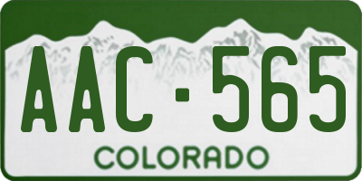 CO license plate AAC565