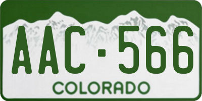 CO license plate AAC566