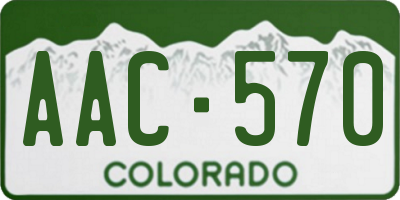 CO license plate AAC570