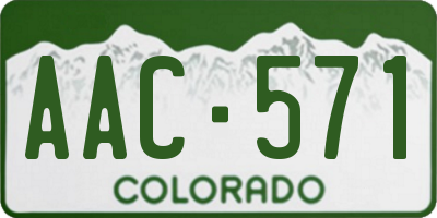 CO license plate AAC571