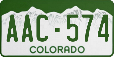 CO license plate AAC574