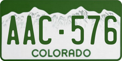 CO license plate AAC576