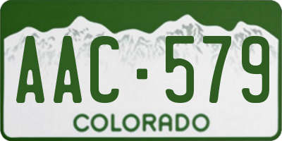 CO license plate AAC579