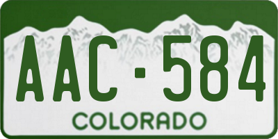 CO license plate AAC584