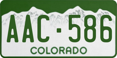 CO license plate AAC586