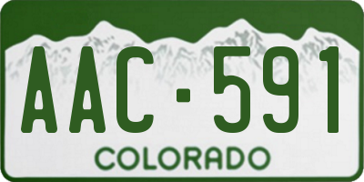 CO license plate AAC591